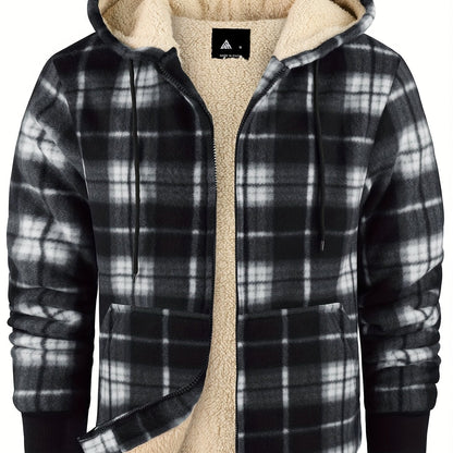 Luthar | Heren fleece hoodiejack voor zware omstandigheden – Warme winterjas met verstelbare capuchon