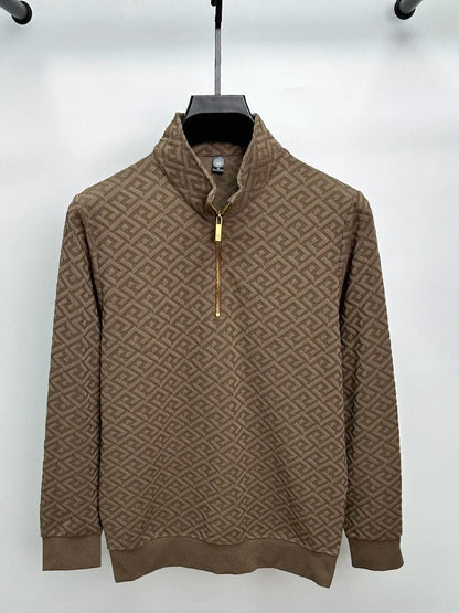 GeoJacquard® Pullover Style Full-Sleeve Shirt by JesseVance Milan