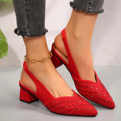 Jaina | Glamorous High Heels with Sparkling Crystal Details