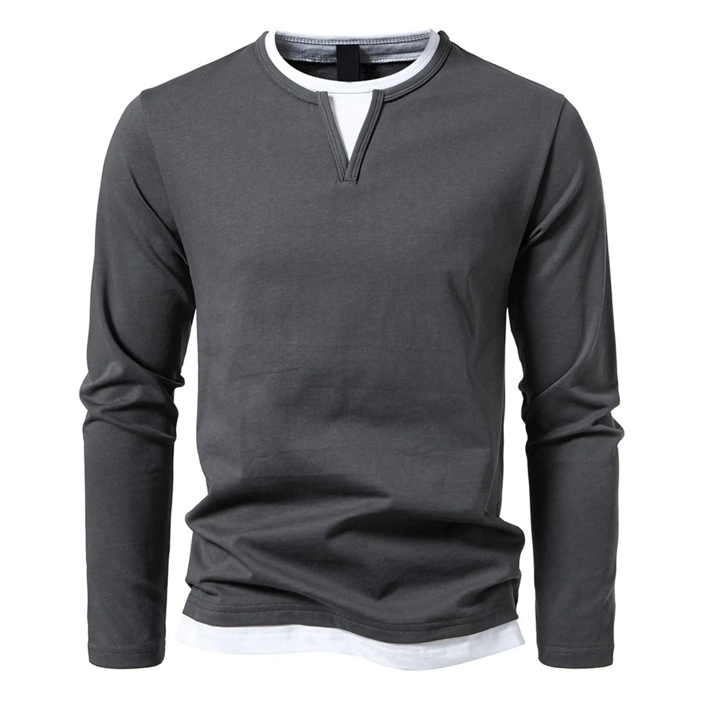 Tom Hollinger | Herren Stilvolles Langarmhemd Slim Fit Freizeitoberteil