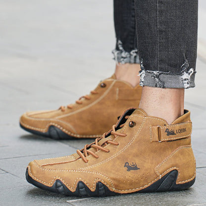 Eric Chaussures en Cuir à Lacets pour Homme – Baskets de Bureau Respirantes et Confortables pour Tous les Jours