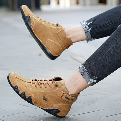 Eric Chaussures en Cuir à Lacets pour Homme – Baskets de Bureau Respirantes et Confortables pour Tous les Jours