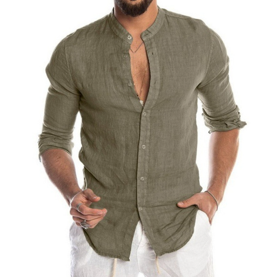 Julian - Chemise boutonnée à manches longues avec col classique pour un confort respirant tout au long de la journée