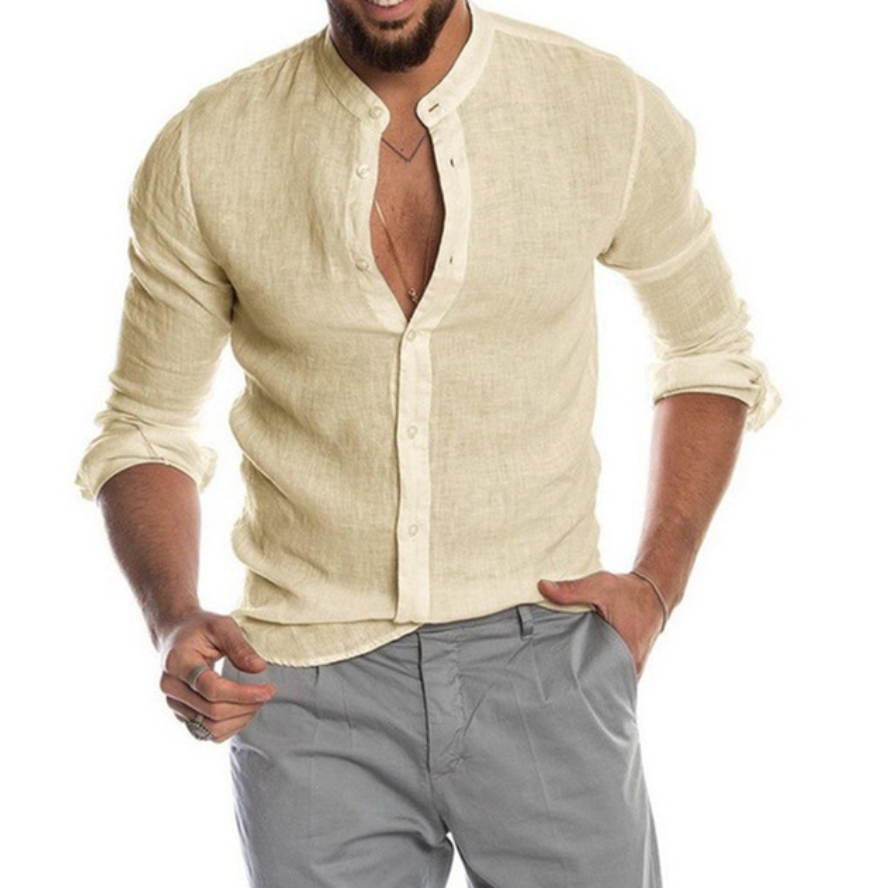 Julian - Chemise boutonnée à manches longues avec col classique pour un confort respirant tout au long de la journée