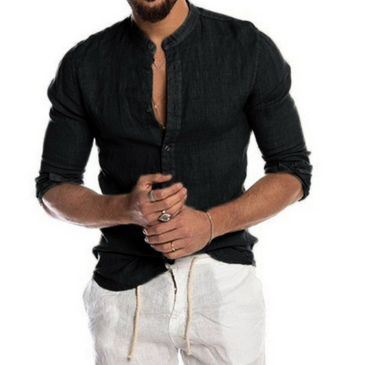 Julian - Chemise boutonnée à manches longues avec col classique pour un confort respirant tout au long de la journée