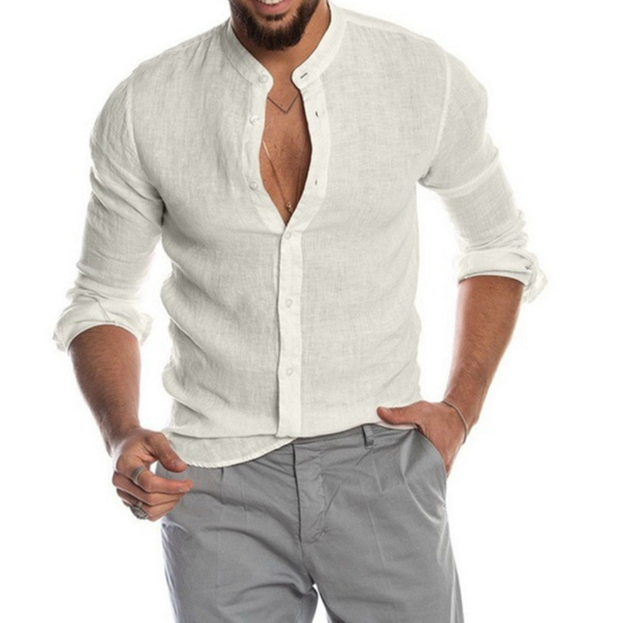 Julian - Chemise boutonnée à manches longues avec col classique pour un confort respirant tout au long de la journée