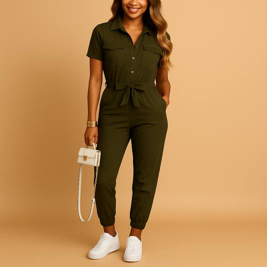 Jumpsuit Dames Met Knoopsluiting
