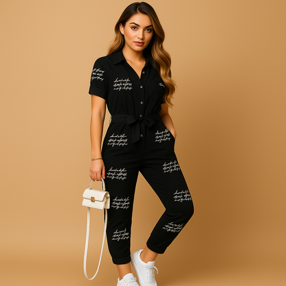 Jumpsuit Dames Met Knoopsluiting