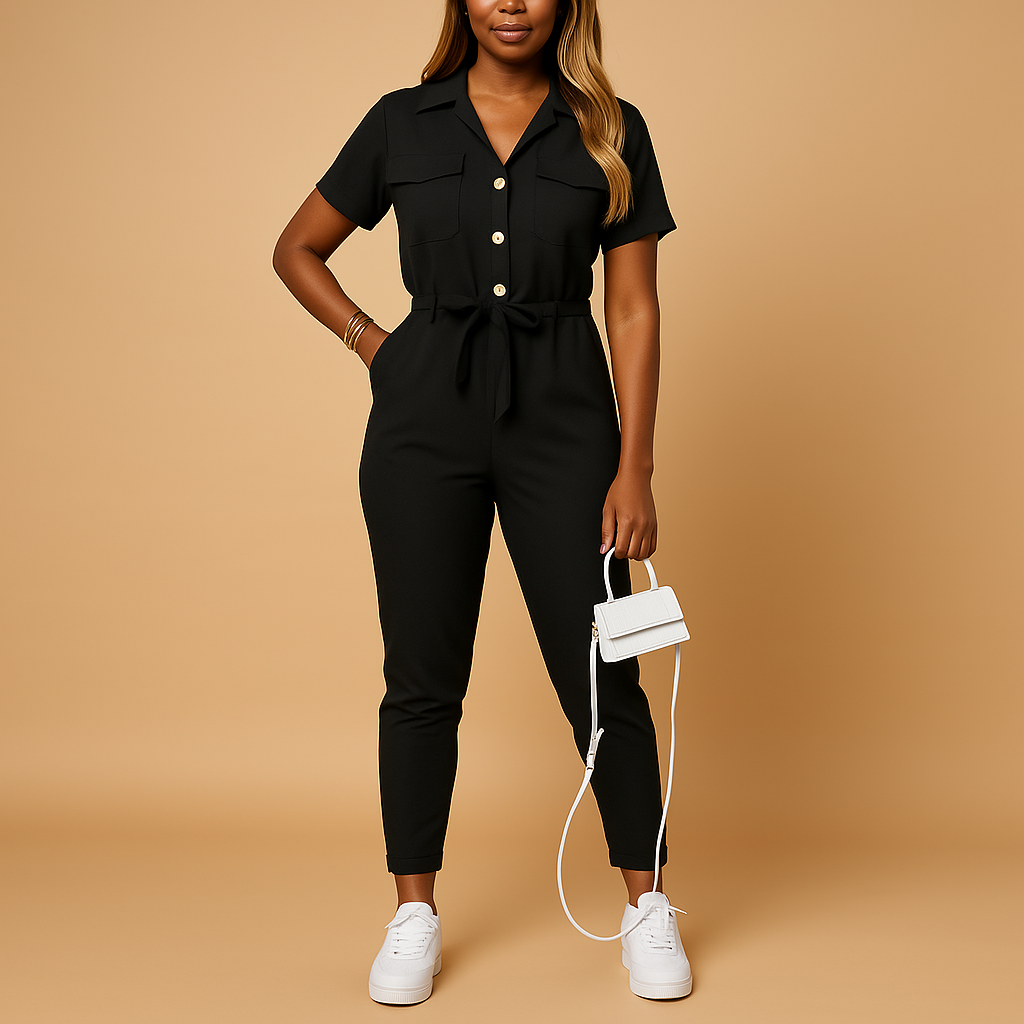 Jumpsuit Dames Met Knoopsluiting