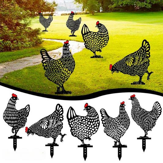 JoyChickens | Set van 5 vrolijke kipdecoraties