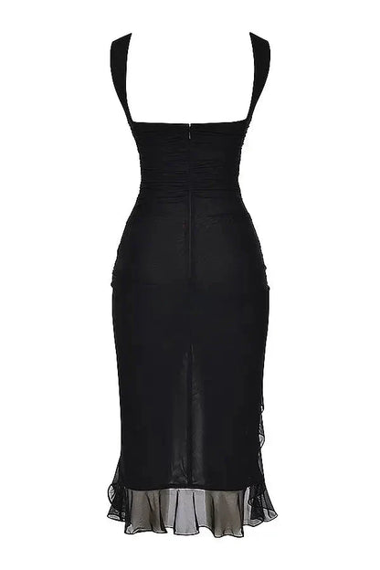 Damen Elegantes Cocktail Sommerkleid | Midi