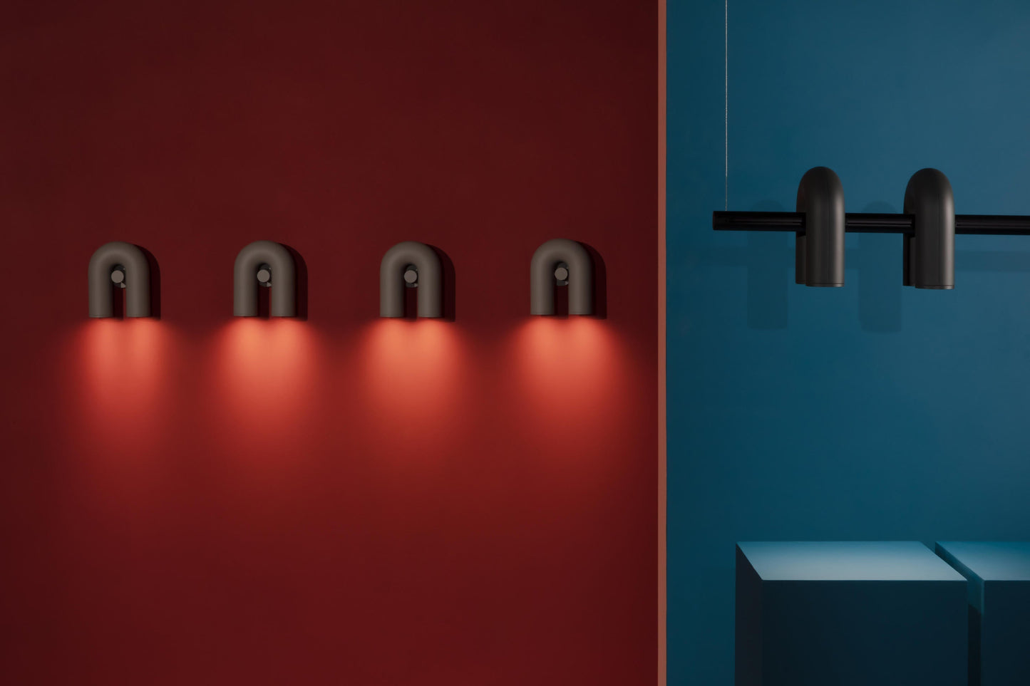 Modern Circus Wall Lamp Adjustable U-Shaped Design | Integrated LED 3000K–6000K | Aluminum & ABS | Indoor Decorative Lighting