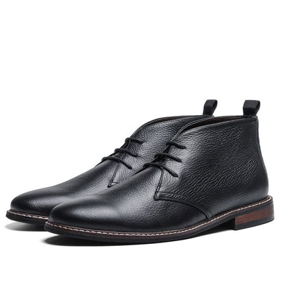 Schwarze Herren Lederstiefel