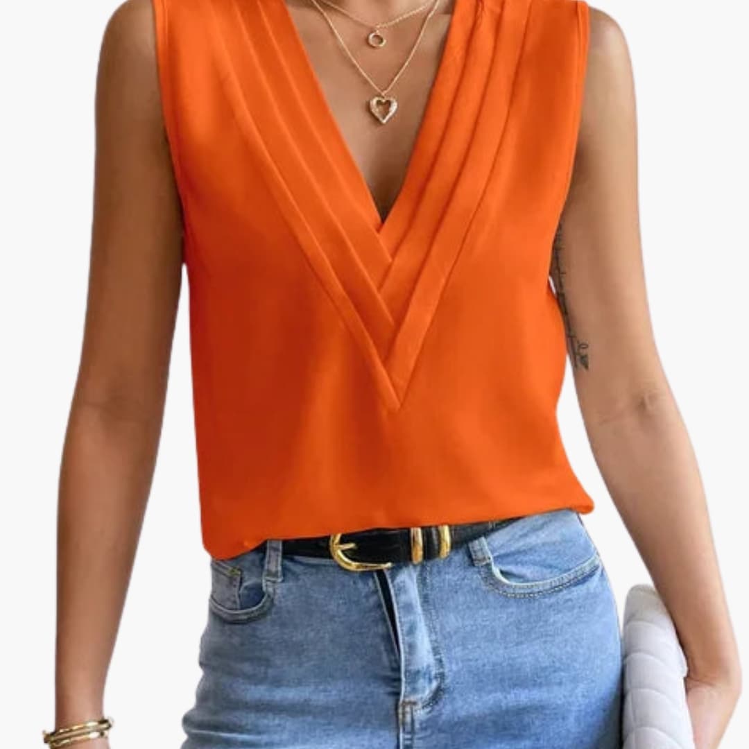 Women's V-Neck Sleeveless Blouse