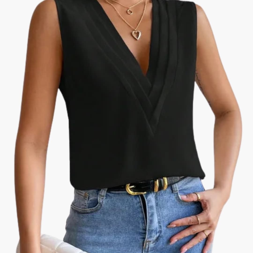 Women's V-Neck Sleeveless Blouse