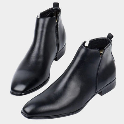 Classic Retro Leather Men's Boots - Lars-Black-6.5-Nora Luxe