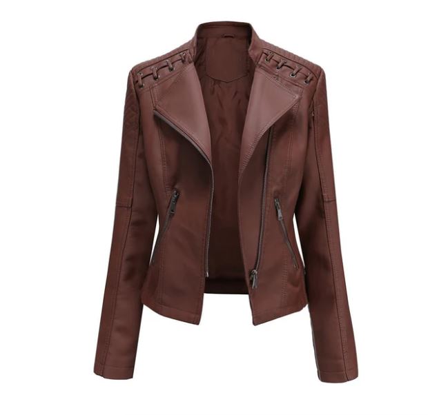 Lamb leather jacket for autumn