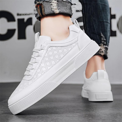 Comfortable Casual Men's Sneakers - UrbanEase-White-6.5-Nora Luxe