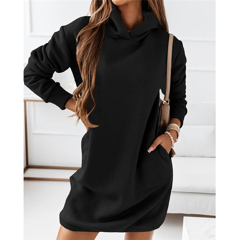 Vanessa | Women's Casual Long Sleeve Hoodie Dress