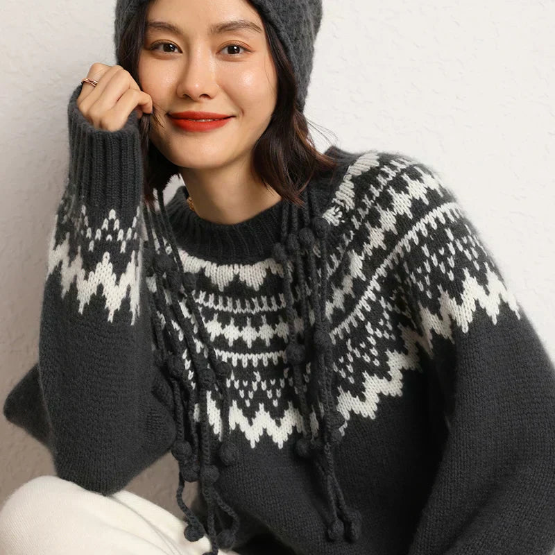 Comfortable Knitted Sweater for Women - Chloe-Beige-S-State of Style
