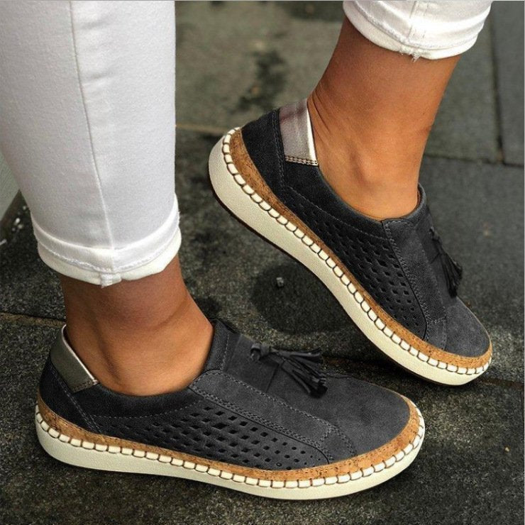 Comfortable Orthopaedic Ladies Summer Shoes - Livia-Black-4.5-The Livary