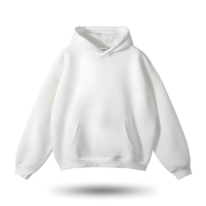 Weiße Kapuzenpullover, Unisex, Baumwolle, bequem, modisch, Freizeitkleidung, Hoodie.