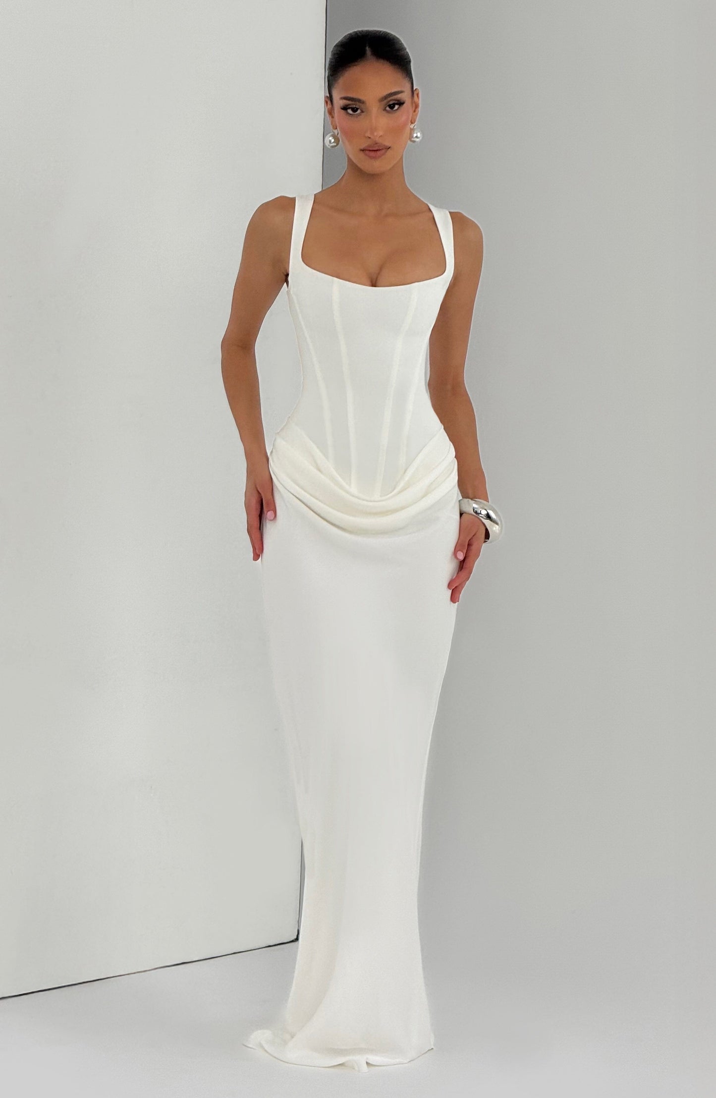 Léa | Maxikleid mit quadratischem Ausschnitt
