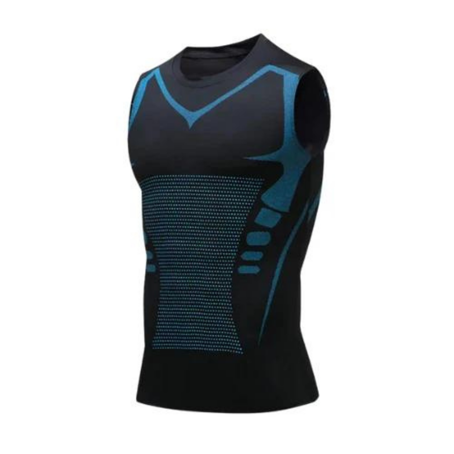 Corrective Dress Shirt – CoreForm Bodyshape-Black Blue-S (50-70kg)-State of Style