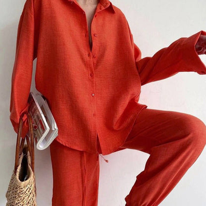 Women's Linen Summer Two-Piece Set – Relaxed Breathable Elegant Style