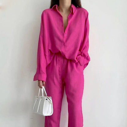 Women's Linen Summer Two-Piece Set – Relaxed Breathable Elegant Style