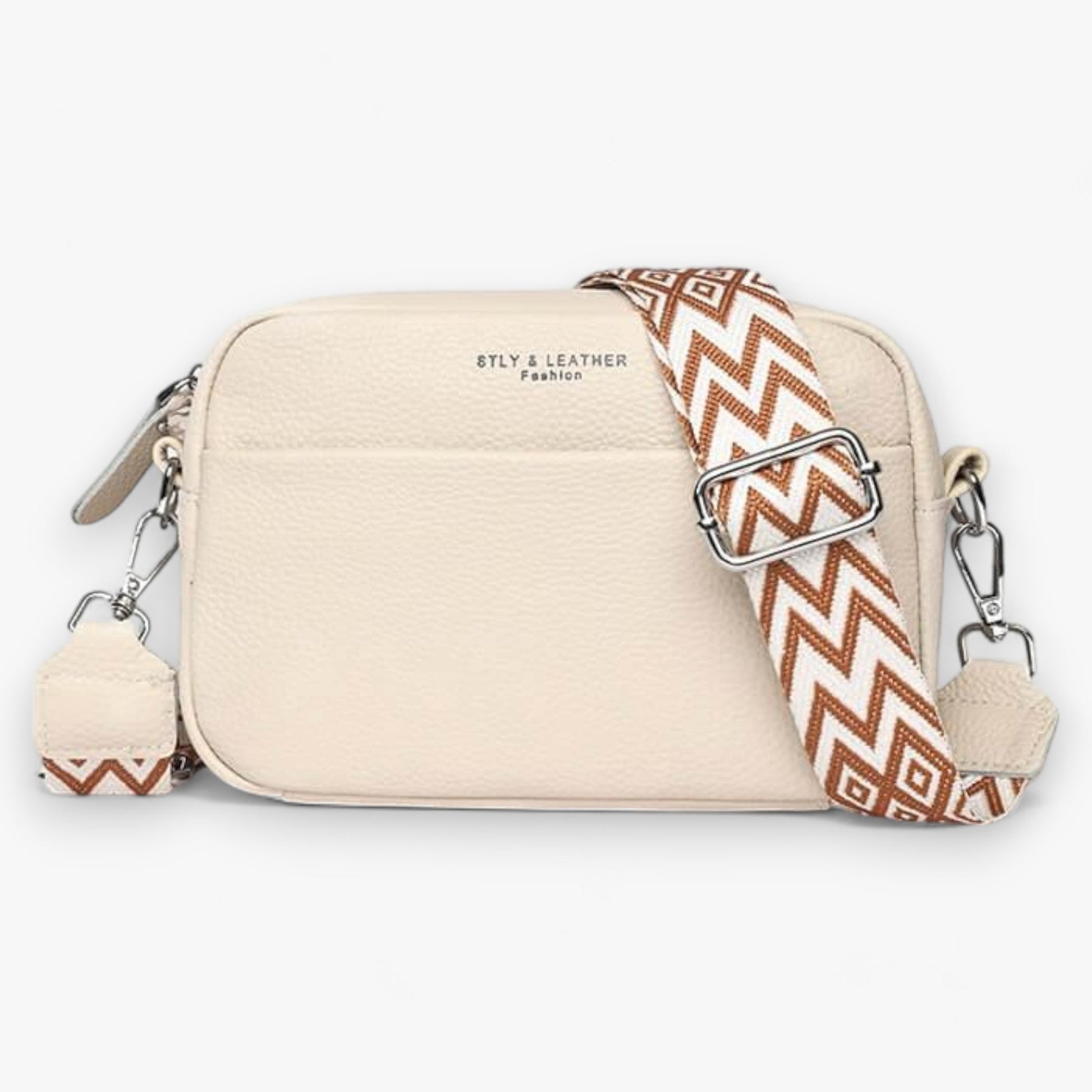 Crossbody Bag™ - Borsa da donna in pelle - Beige (3 a sinistra) - ac bags borsa crossbody donna Old (Google) old_google pelle - Concept Palermo