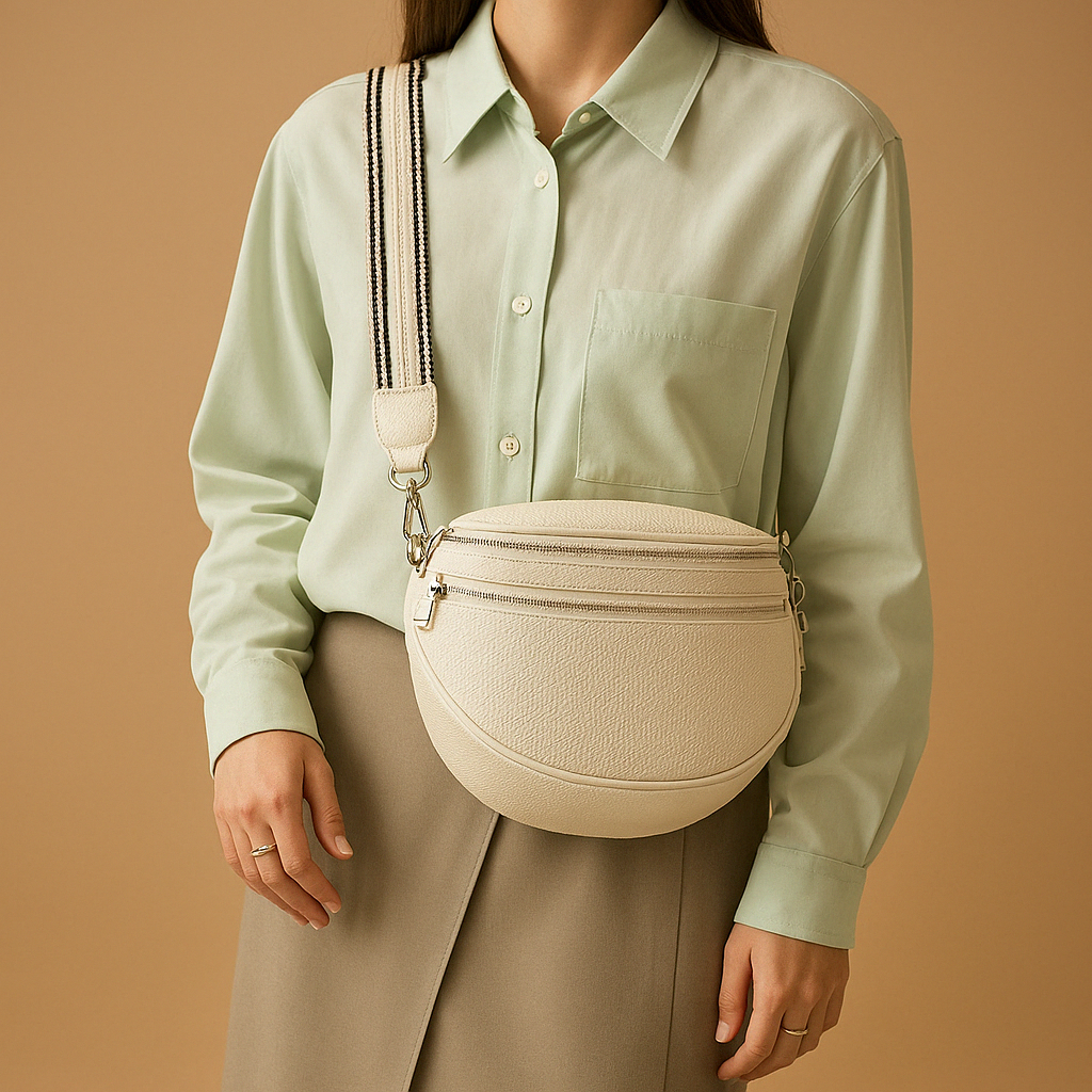 Mia | Sac Bandoulière Femme Élégant avec Double Fermeture Éclair | Compact et Pratique pour un Usage Quotidien 3