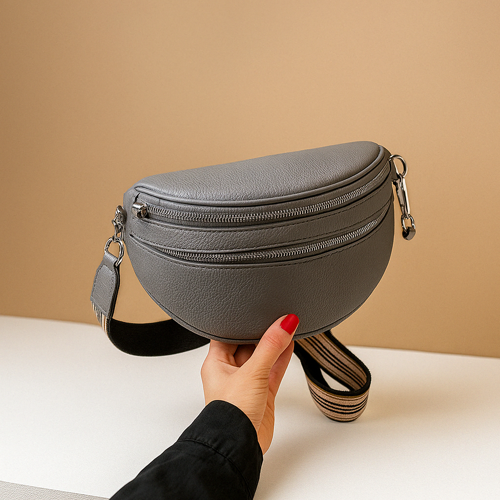 Mia | Sac Bandoulière Femme Élégant avec Double Fermeture Éclair | Compact et Pratique pour un Usage Quotidien 4