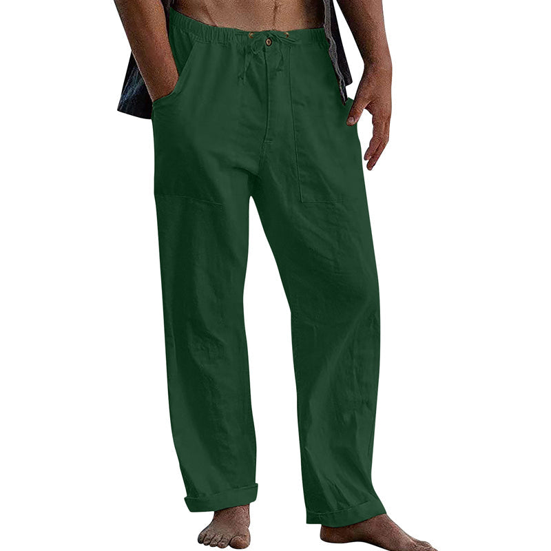 Men’s Cotton Linen Trousers | Relaxed Fit Summer Wear
