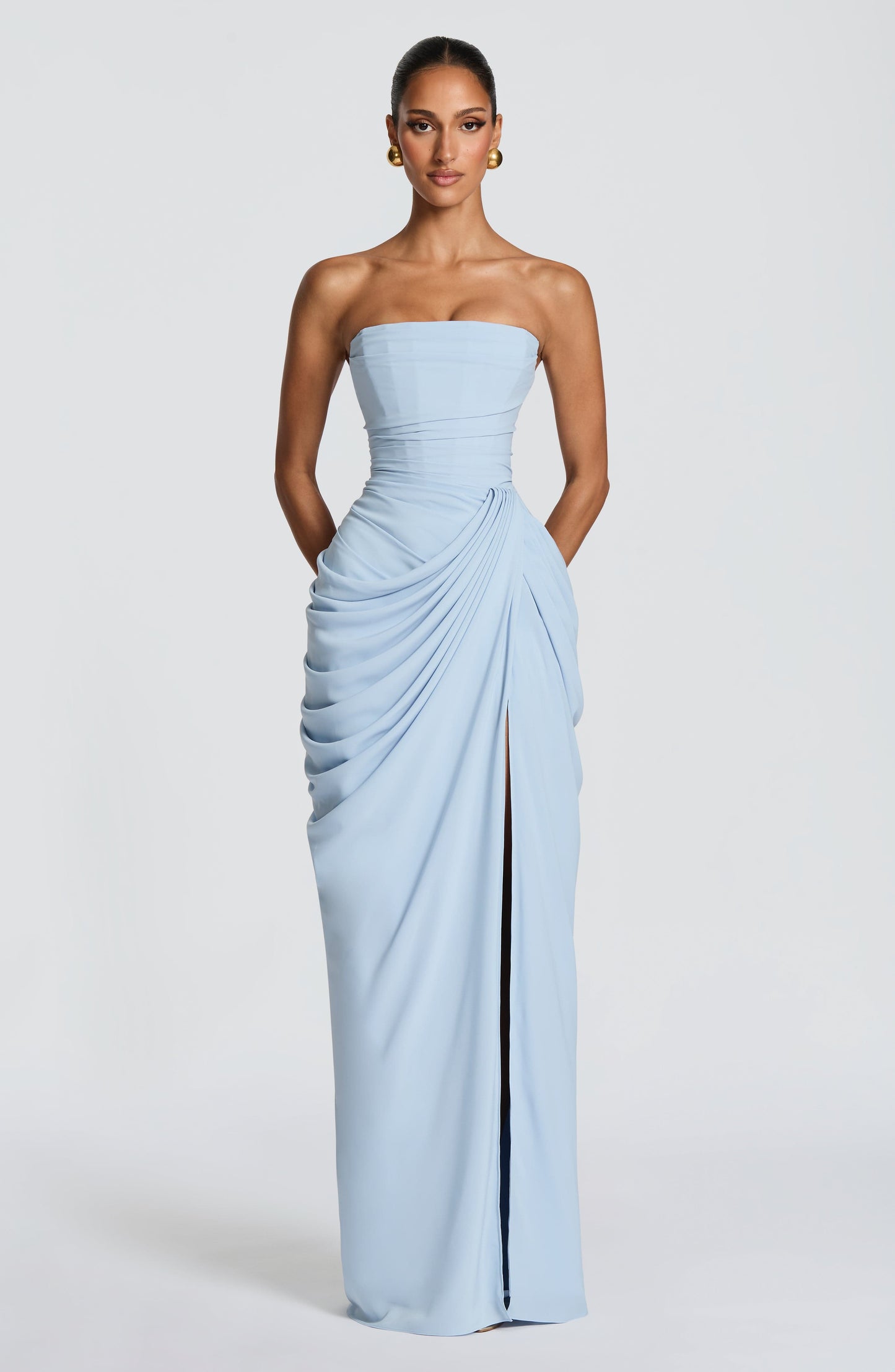 LOLA - Vestido Largo Drapado Elegante