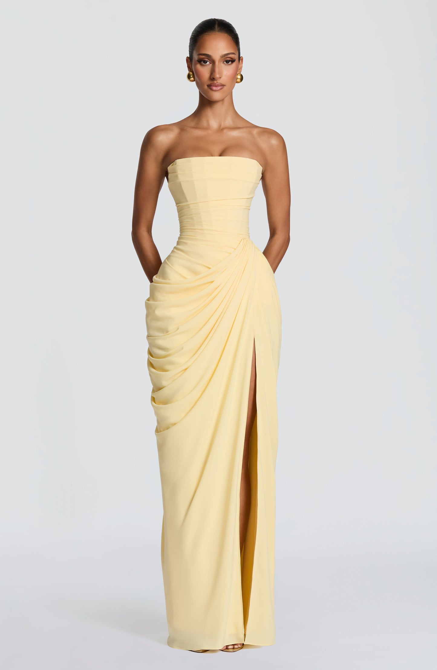 LOLA - Vestido Largo Drapado Elegante