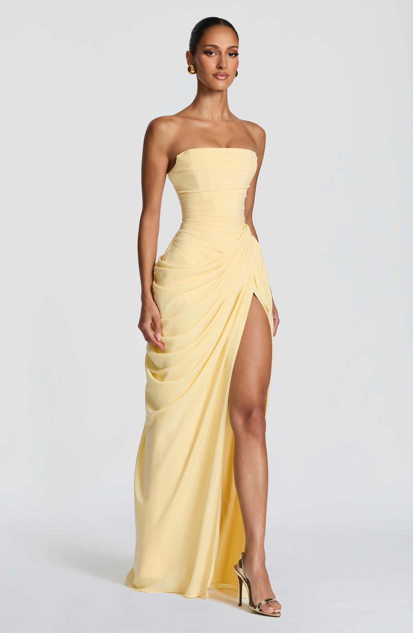 LOLA - Vestido Largo Drapado Elegante