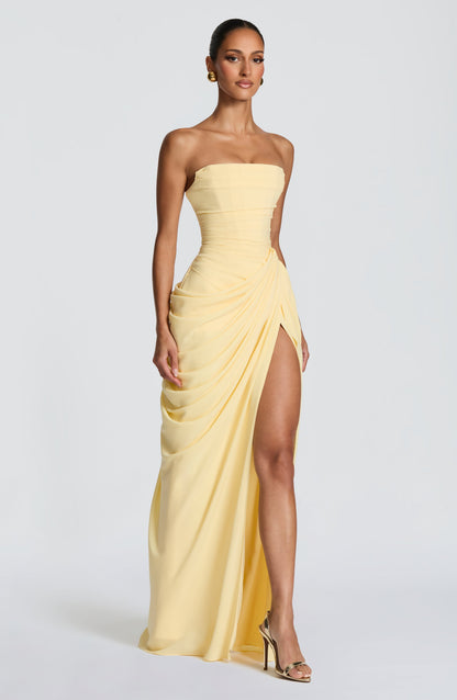 LOLA - Vestido Largo Drapado Elegante