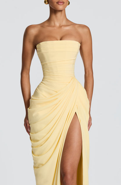 LOLA - Vestido Largo Drapado Elegante