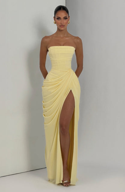 LOLA - Vestido Largo Drapado Elegante