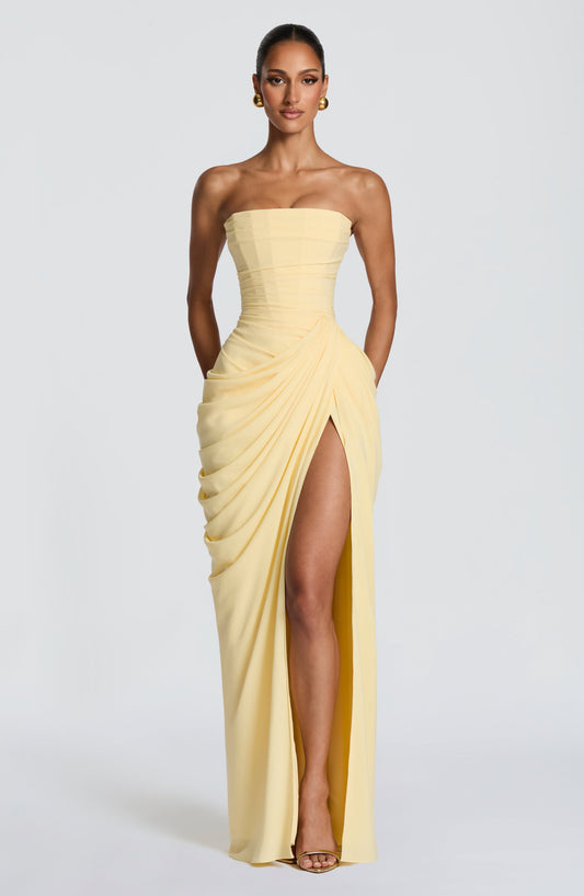 LOLA - Vestido Largo Drapado Elegante