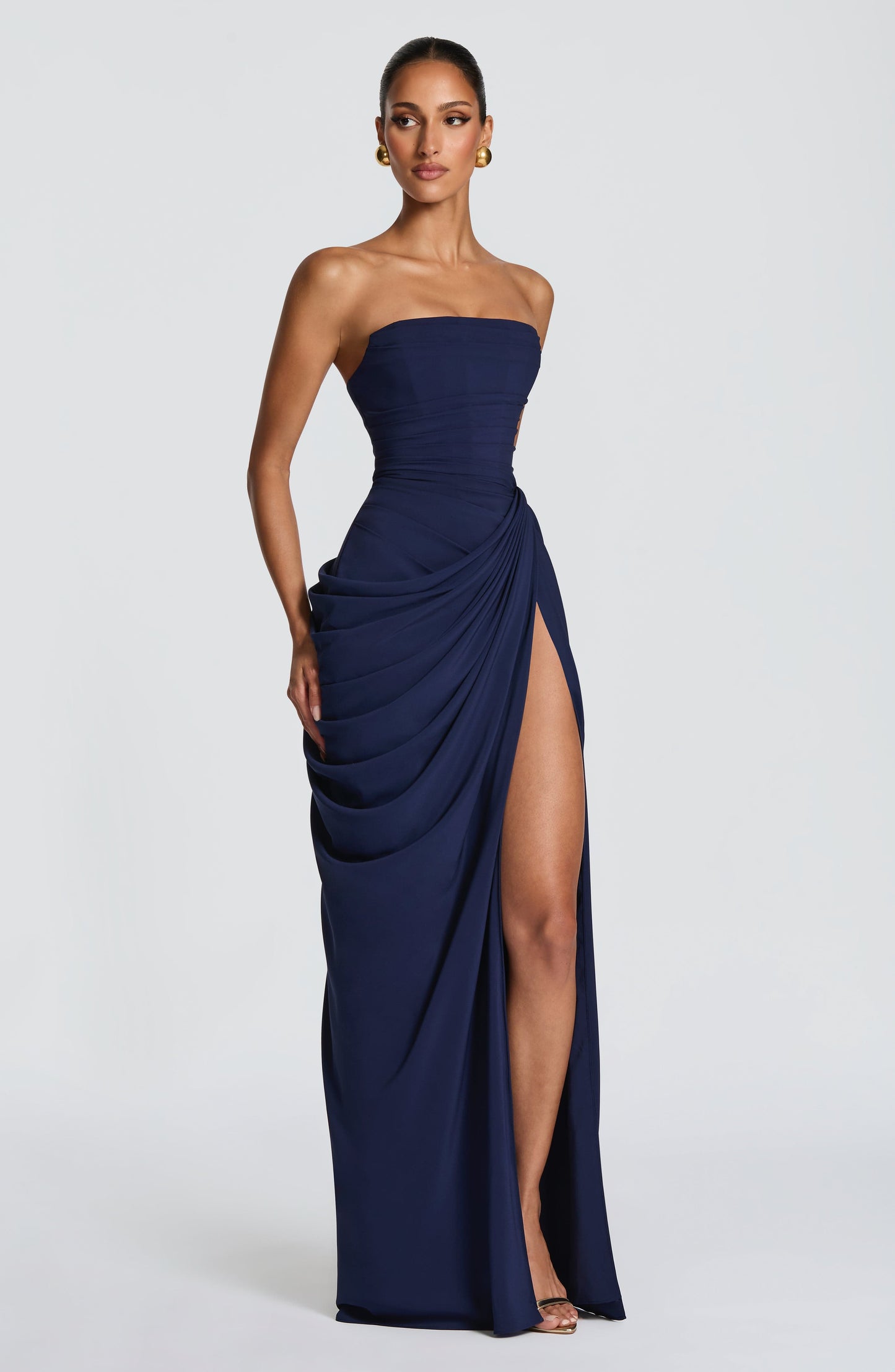 LOLA - Vestido Largo Drapado Elegante