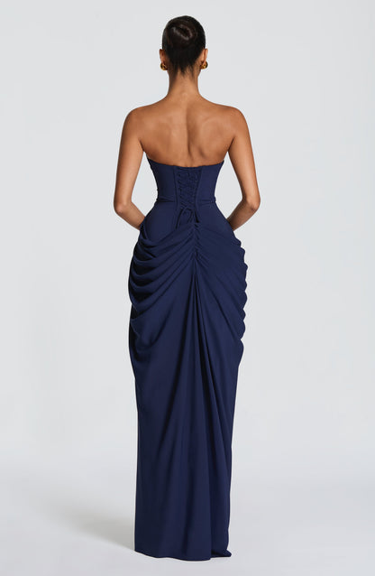 LOLA - Vestido Largo Drapado Elegante