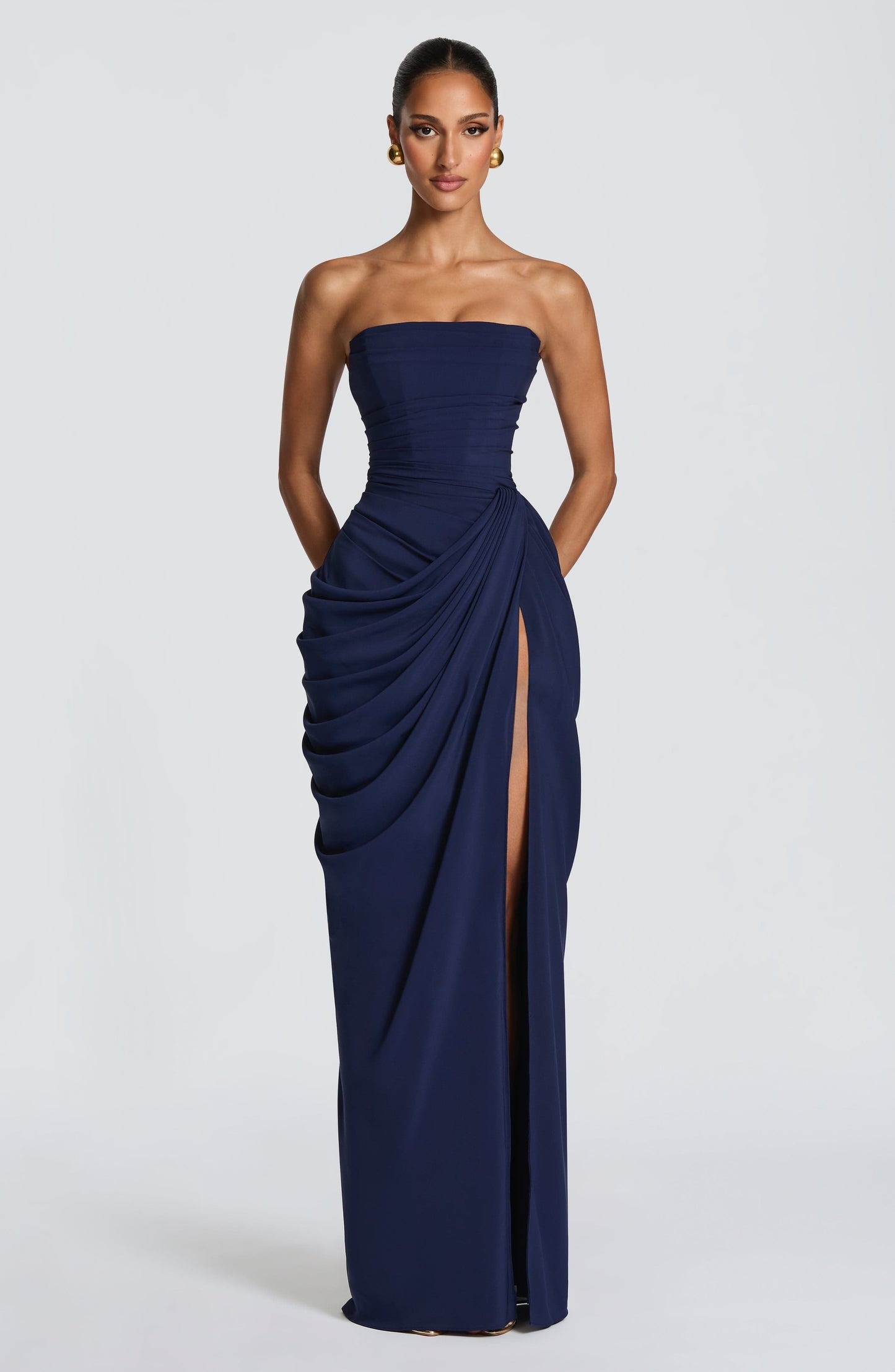 LOLA - Vestido Largo Drapado Elegante