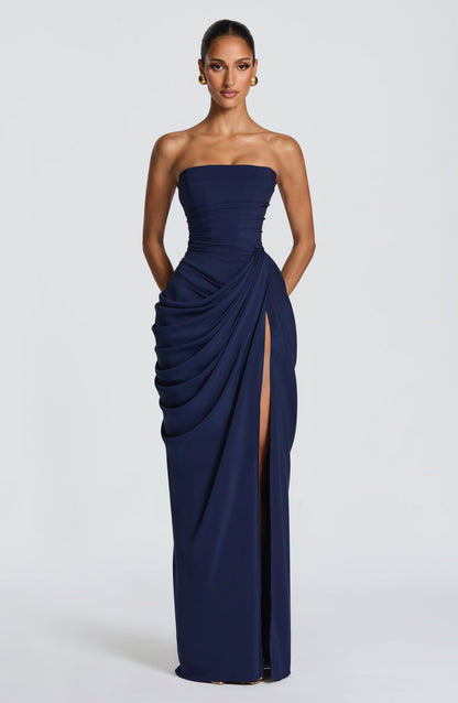 LOLA - Vestido Largo Drapado Elegante