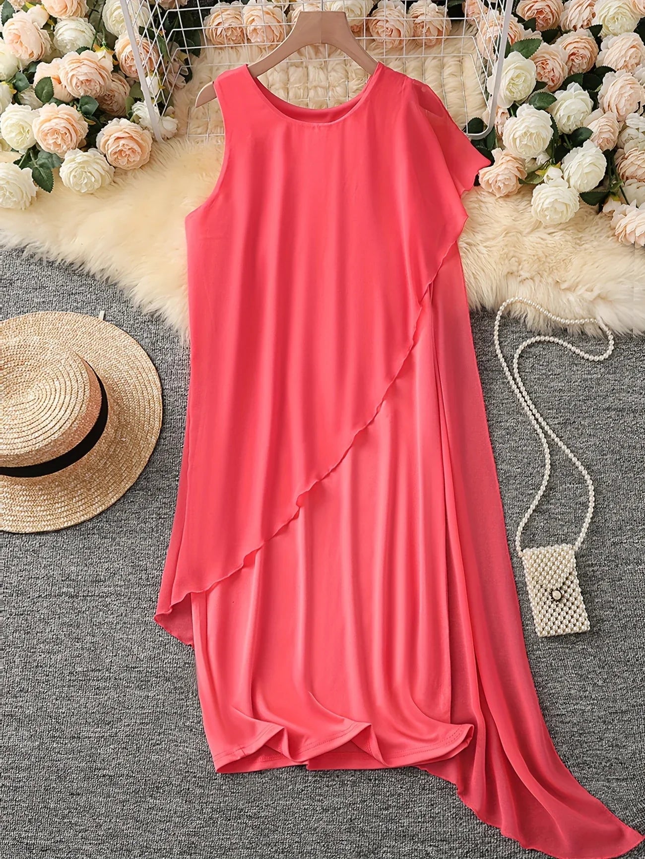 Maren - Elegante Abito Midi Senza Maniche