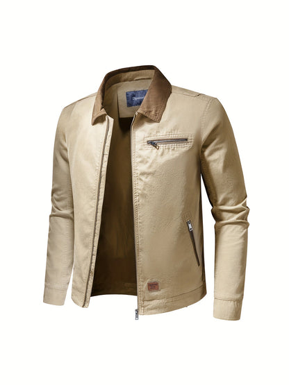 Lucan – Men’s Long Sleeve Spring Jacket with Collar and Pockets