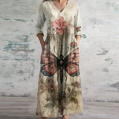 Elegant Retro Maxi Dress