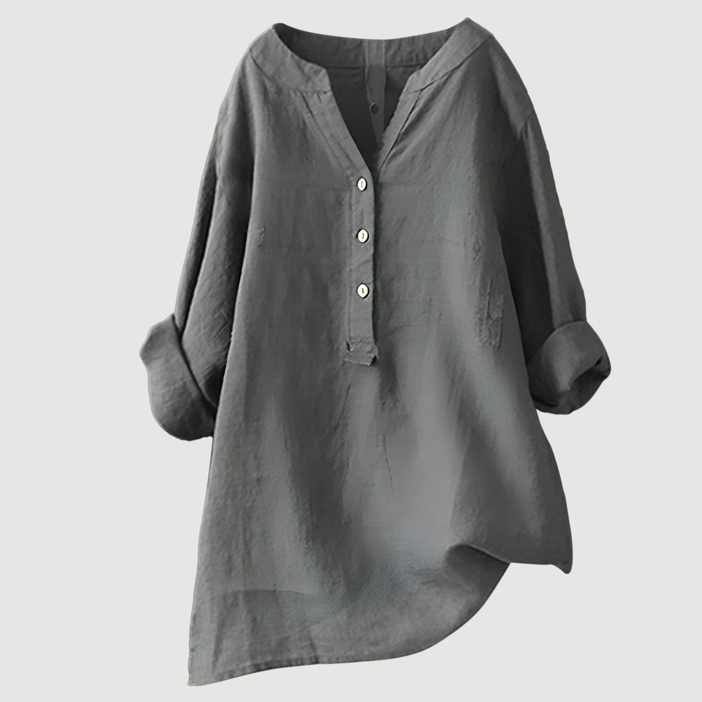 Laura - Blusa Casual de Manga Larga con Detalles Elegantes