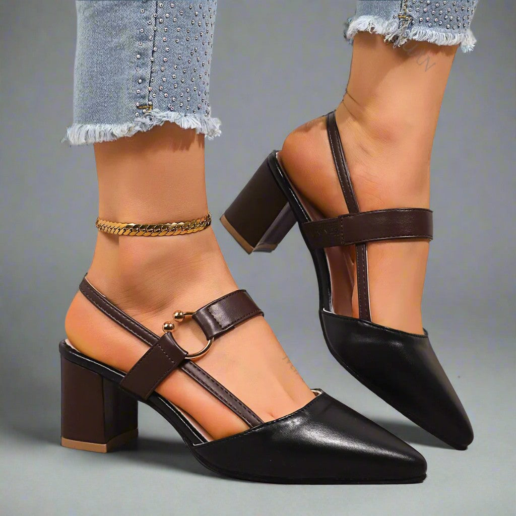 Zapatos de tacón de cuero Henley